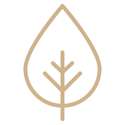 Minimal leaf icon for natural wellbeing
