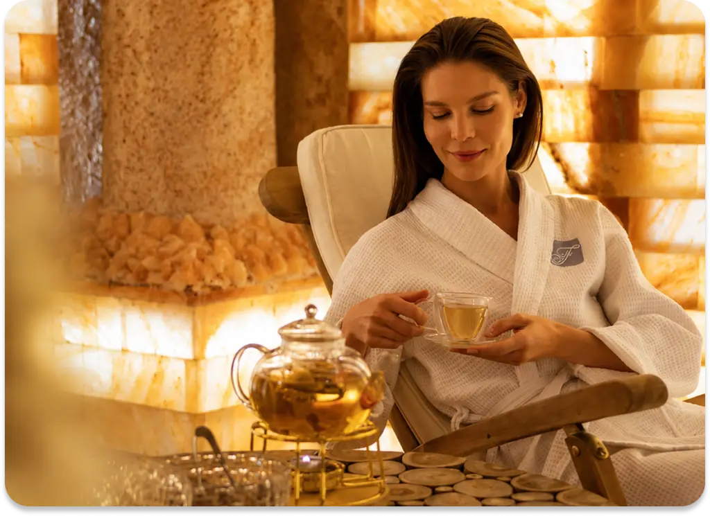 Luxurious spa treatment room Wellbeings UAE